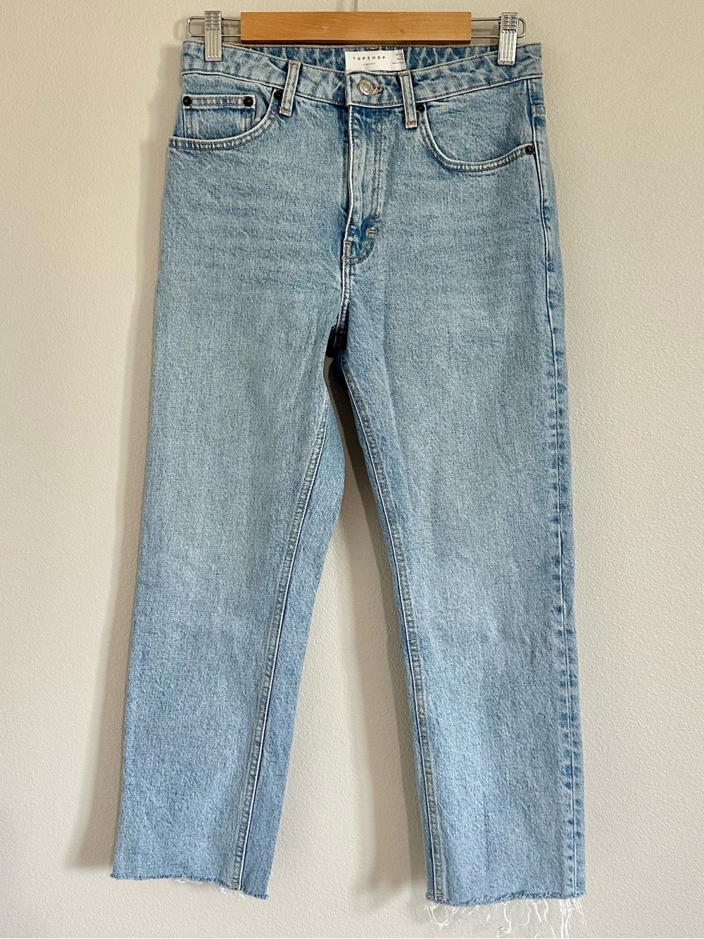 Topshop Women’s Light Wash Straight Leg Jeans Size 27 NWOT